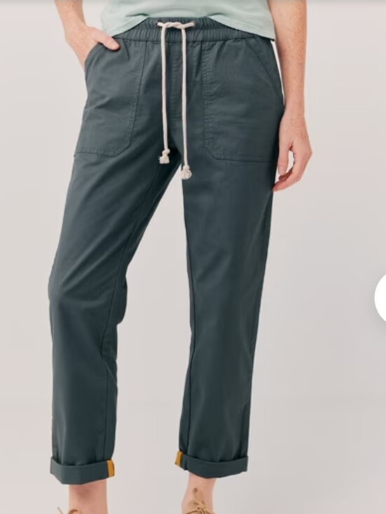 Pact Pants - Pact Women's Woven Twill Roll Up Pant size S